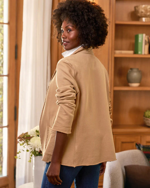 Frank & Eileen Dublin - Knit Blazer in Camel - Bliss Boutiques