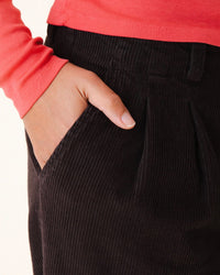 Double Pleat Cords in Brown Out - Bliss Boutiques