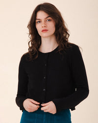 Undone Cardi in Black - Bliss Boutiques