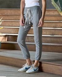 NSF Clothing Sayde Slim Sweatpant in Charcoal Heather Grey
