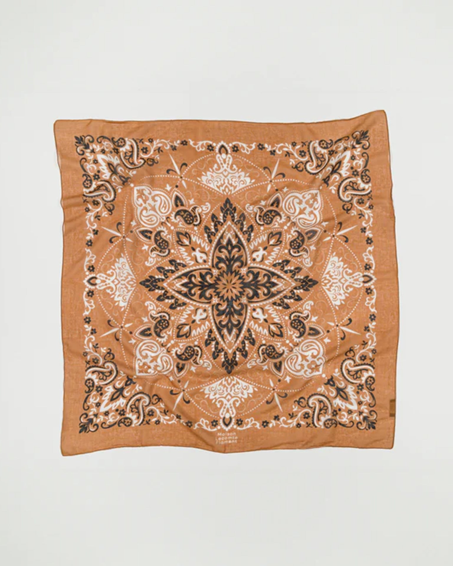 Maison Lecomte Flament Classic Cotton Bandana in Camel
