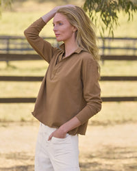 Patrick - Popover Henley in Chai