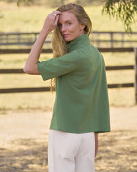 Patty - SS Popover Henley in Nori