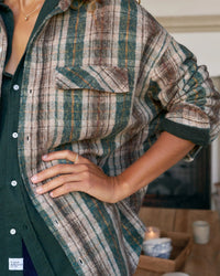 Frank & Eileen Clothing McLoghlin Utility Shirt in Brown Green & Sand Plaid