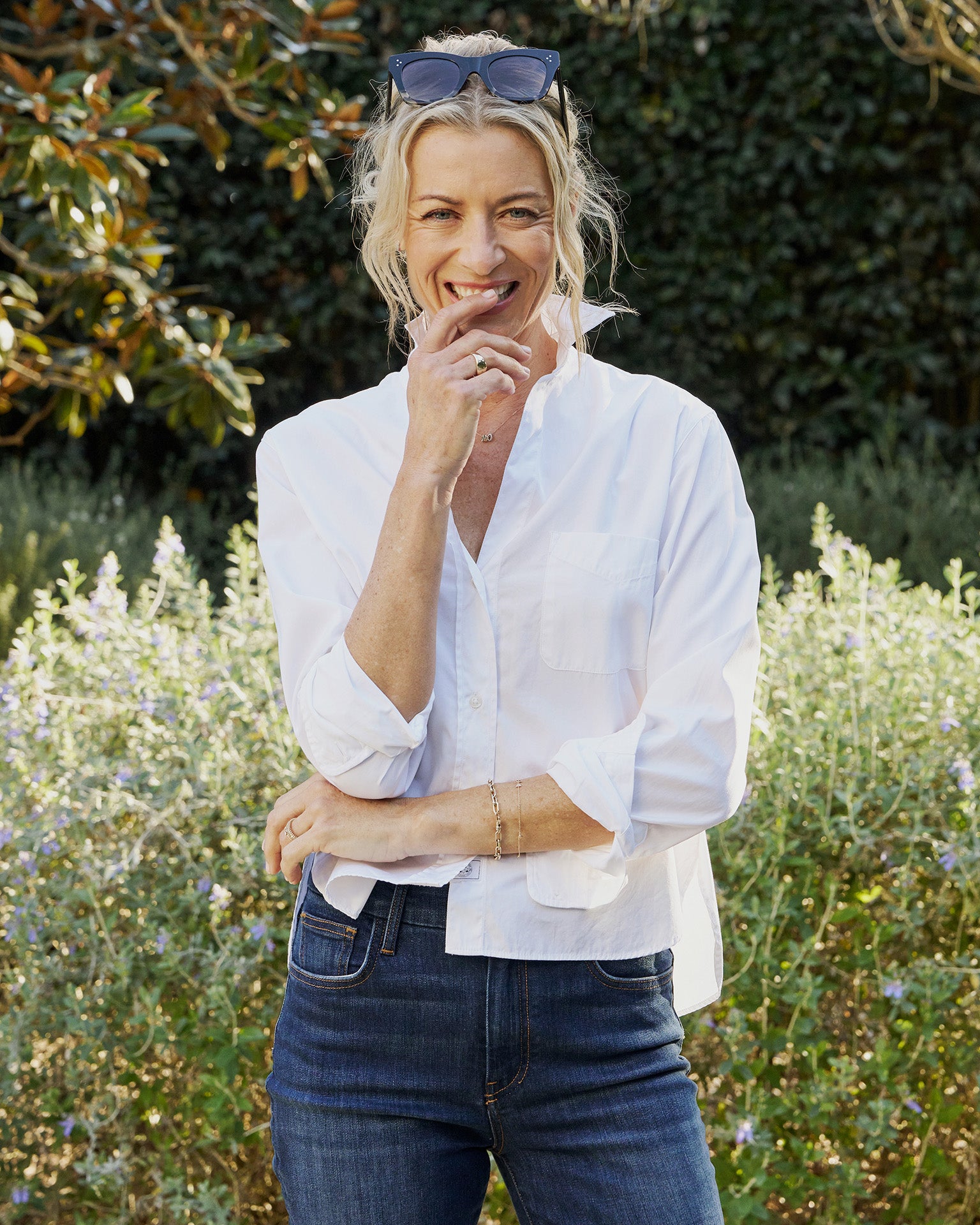 Frank & Eileen Silvio Button Up in White - Bliss Boutiques