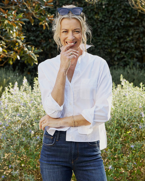 Frank & Eileen Silvio Button Up in White - Bliss Boutiques