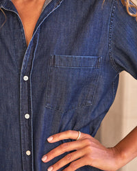 Frank & Eileen Rory Maxi Shirtdress in Vintage Dark Wash