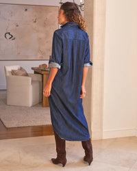 Frank & Eileen Rory Maxi Shirtdress in Vintage Dark Wash