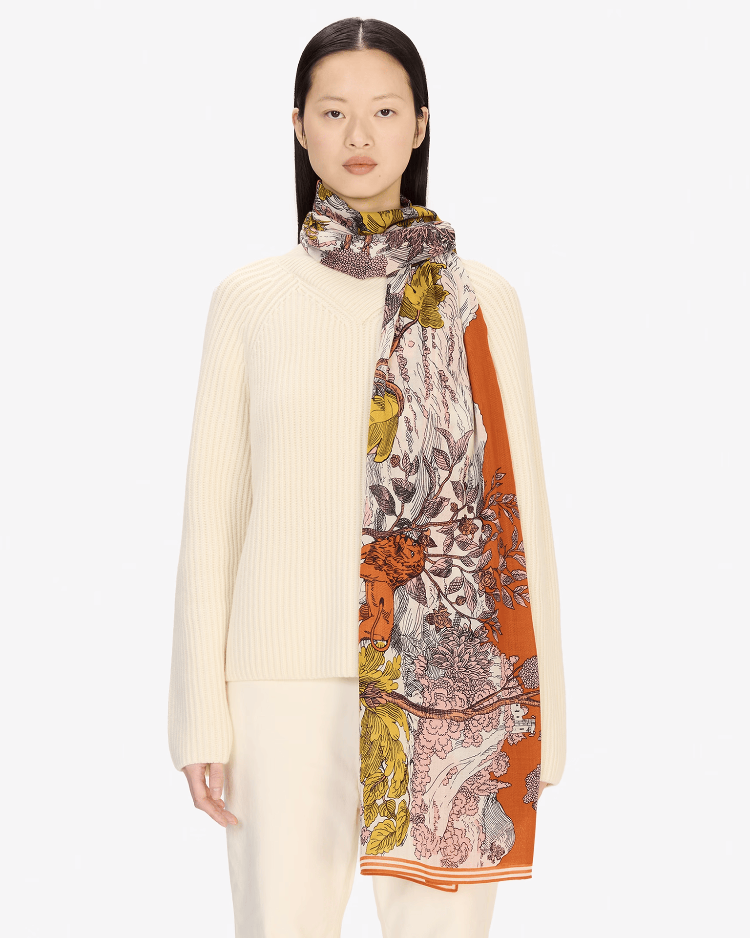 Scarf / Etole 70 Histoire in Orange