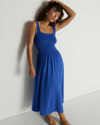 Adeline Midi Dress in Lapis