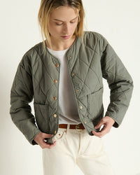Aspen Quilted Jacket in Castor Grey - Bliss Boutiques