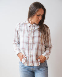 Lili No Pkt Shirt in Plaid Gauze