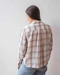 Lili No Pkt Shirt in Plaid Gauze