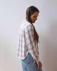 Lili No Pkt Shirt in Plaid Gauze