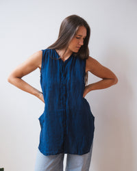 Calle Tank in Indigo