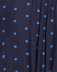 Trovata Birds of Paradis Clothing Gemma Blouse in Azure Polka Dot