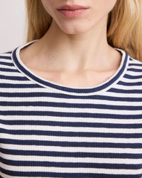 Hartford Teofila Striped Tee in Ecru & Navy