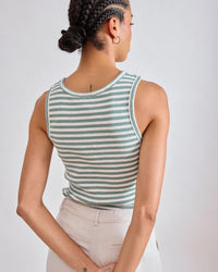 Hartford Tenest Striped Tank in Ecru & Agave