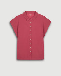Hartford Teno Short Sleeve Button Up in Acai
