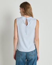 Cille Cowl Neck Tank in Mini Stripe - Bliss Boutiques