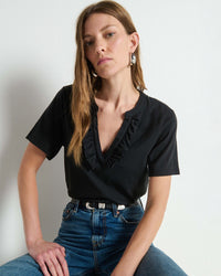 Blondie Top in Jet Black - Bliss Boutiques
