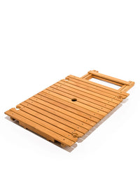 Business & Pleasure Co Tall Folding Table - Teakwood