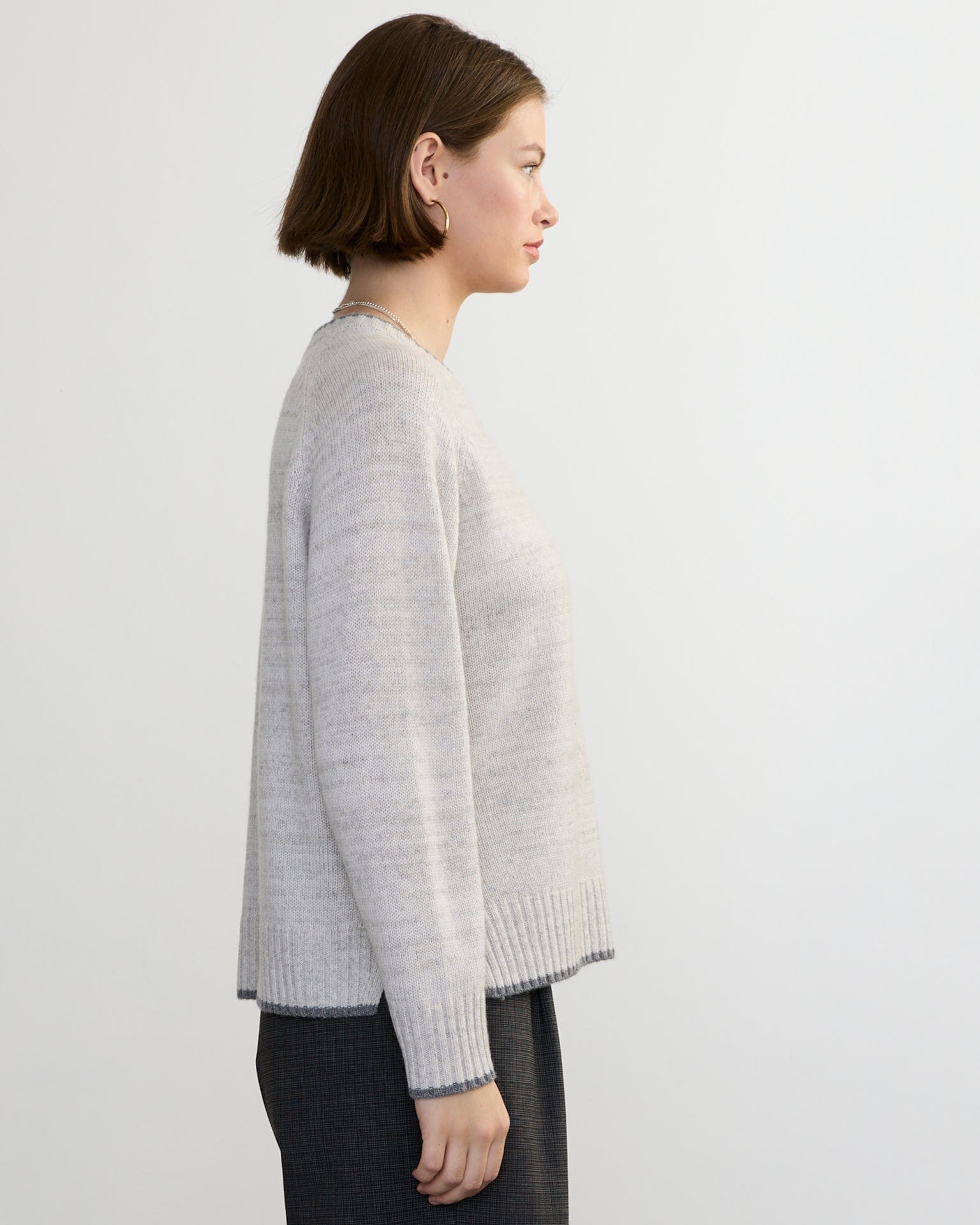 Margaret O'Leary Clothing Mendocino Pullover in Fog Combo