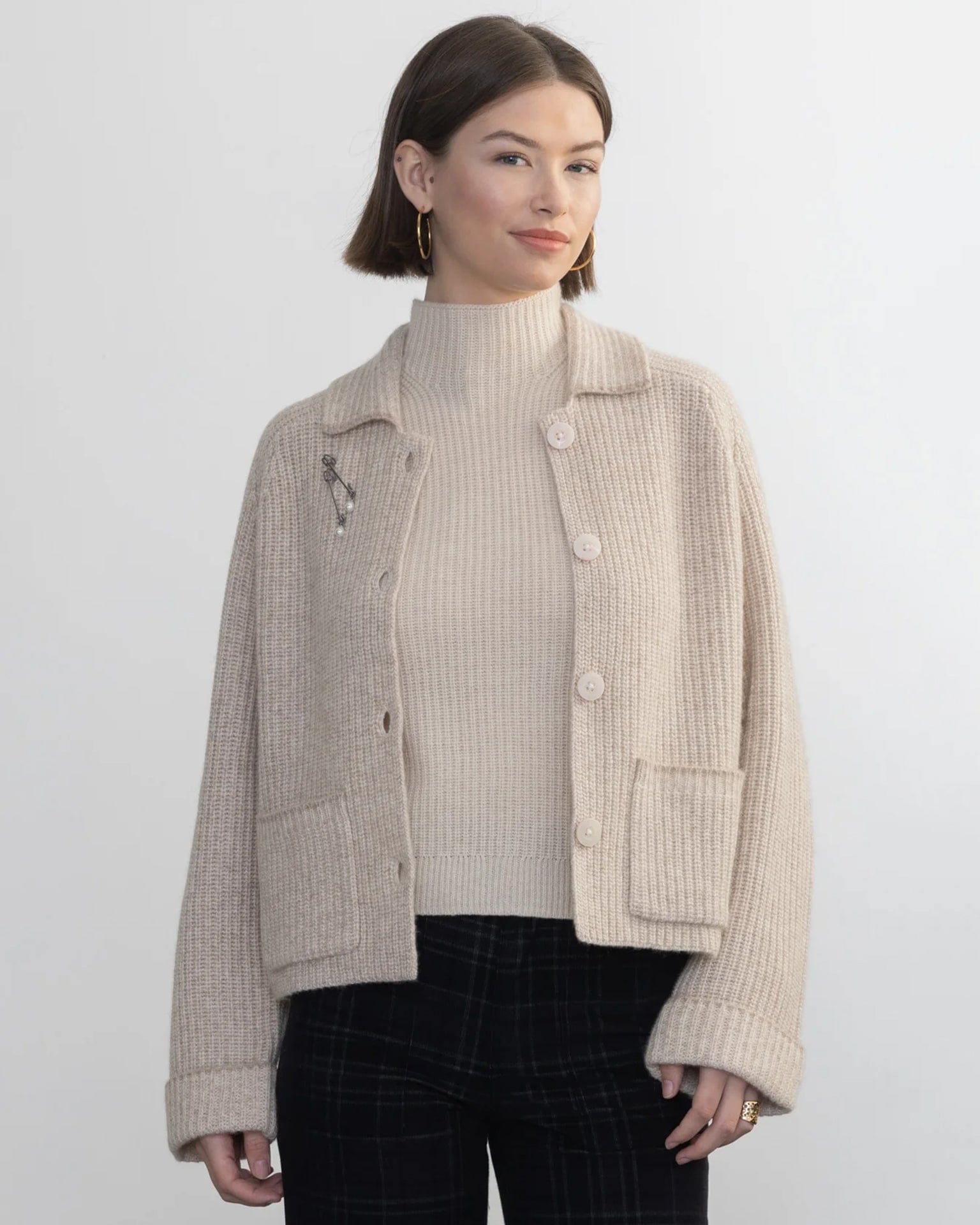 Margaret O'Leary Clothing Inverness Jacket in Wheat Mix