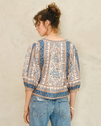 MABE Cass Print Jacket in Navy