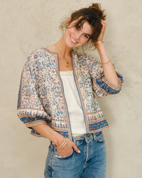 MABE Cass Print Jacket in Navy