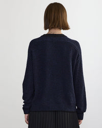 Margaret O'Leary Clothing Lola Pullover in Black/Navy