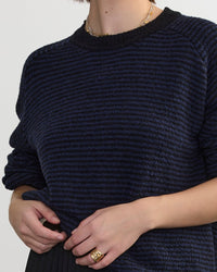 Margaret O'Leary Clothing Lola Pullover in Black/Navy