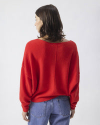 Damsville Boatneck Sweater in Fraise - Bliss Boutiques