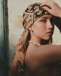 Maison Lecomte Flament Classic Cotton Bandana in Natural