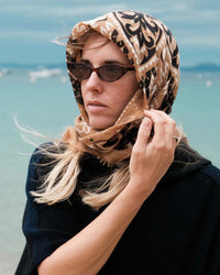 Classic Wool & Cashmere Bandana in Camel