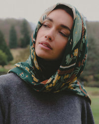 Retour de Foret Modal & Silk Bandana in Green