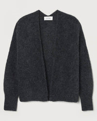 American Vintage East Open Cardigan in Anthracite Chine