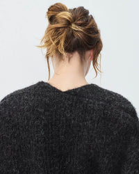 American Vintage East Open Cardigan in Anthracite Chine