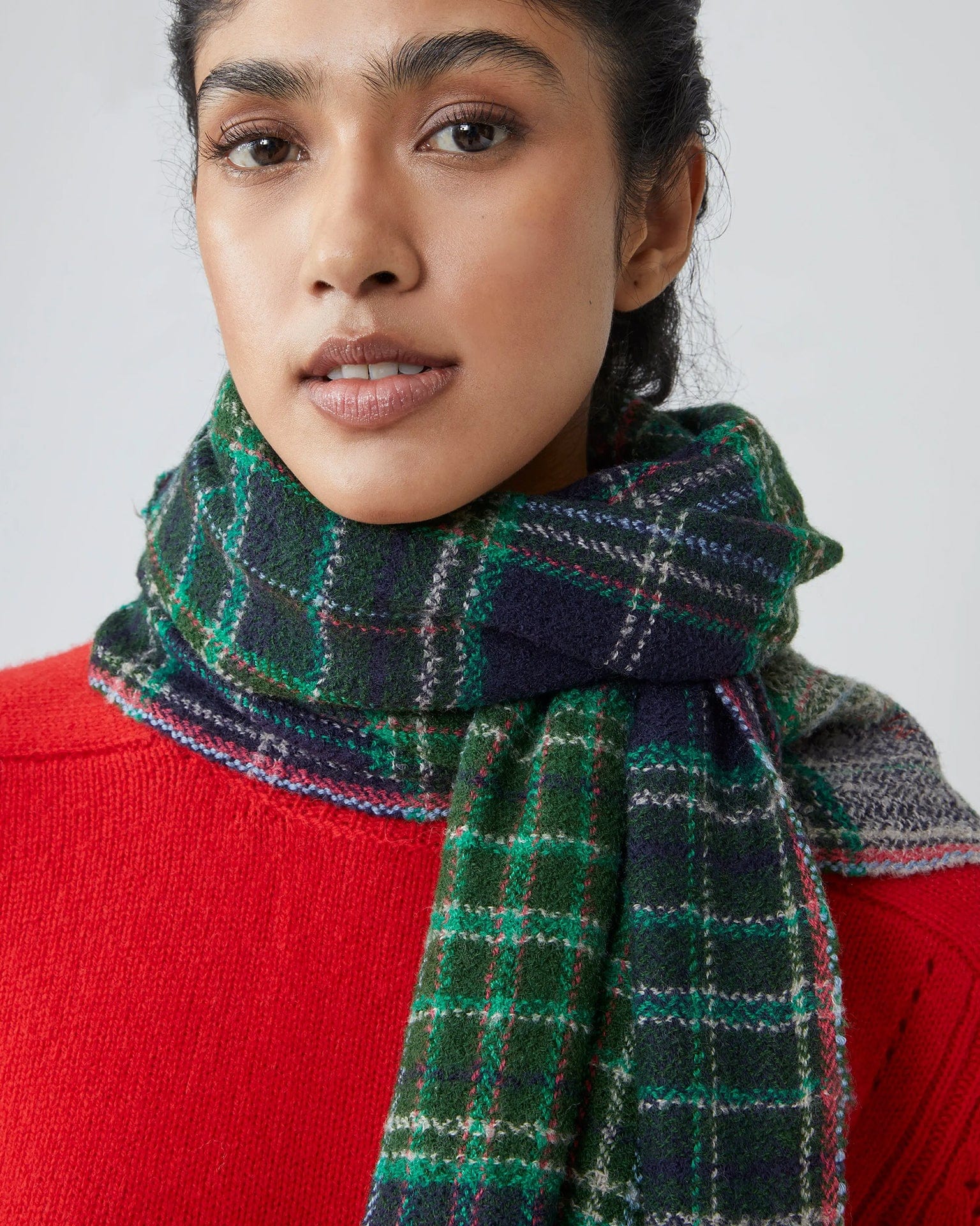 Moismont Accessories British Green Anderson Wool Scarf No 803 in British Green