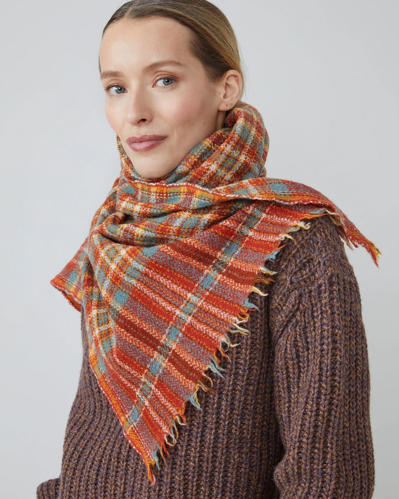 Moismont Accessories Spice MC Innes Wool Scarf No 804 in Spice