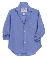 Elieen Relaxed Button Up in Blue Stripe - Bliss Boutiques