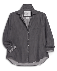 Frank & Eileen Eileen Relaxed Button Up Shirt in Washed Black Denim