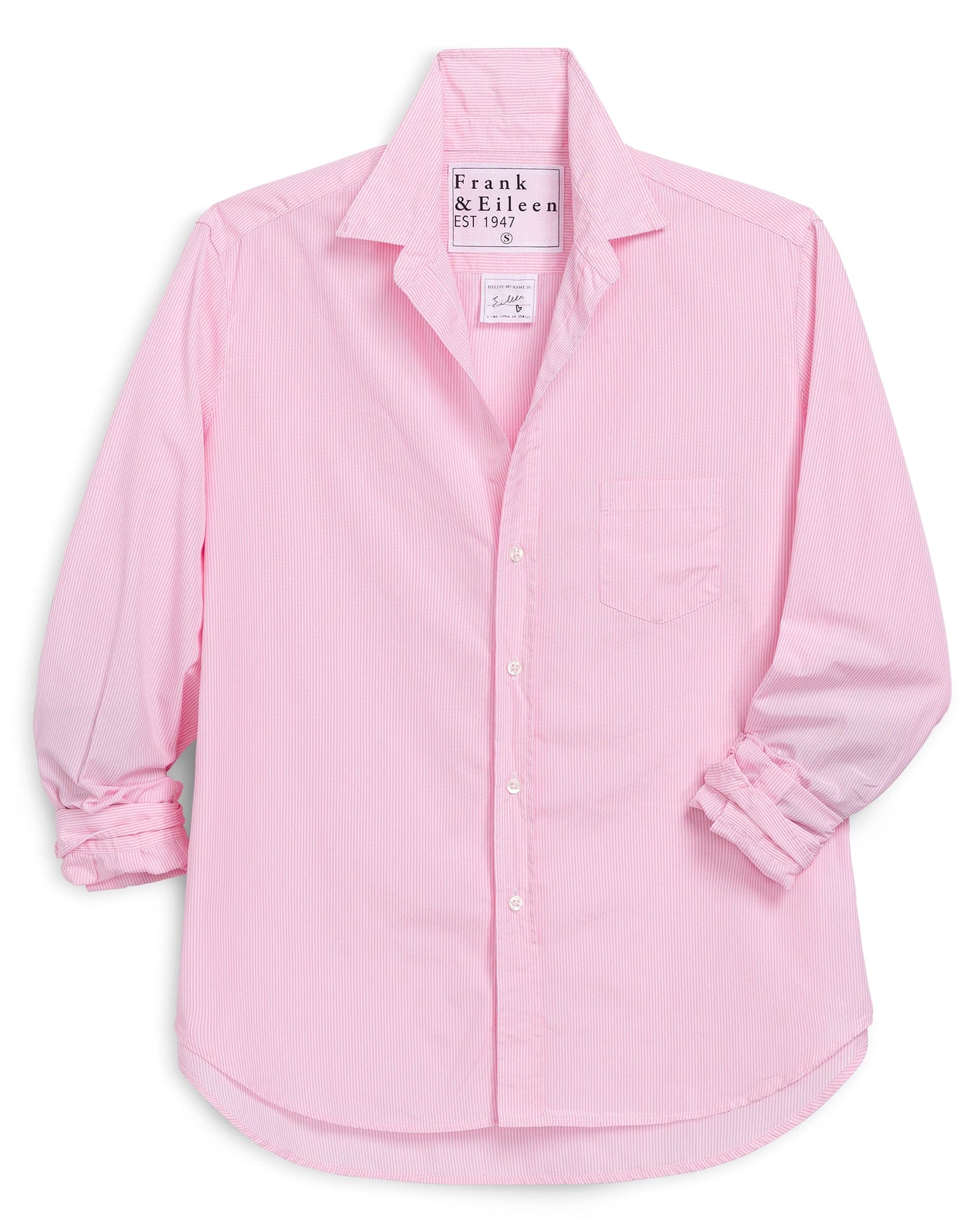 Frank & Eileen Eileen Relaxed Button Up in Pink Stripe