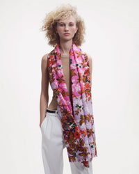 Fleur 2 Scarf in Iris Rose