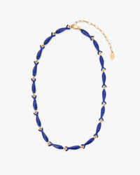Clare V. Enamel Sardine Necklace in Cobalt