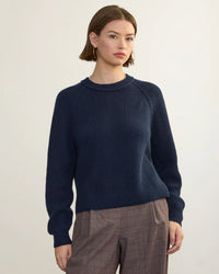 Margaret O'Leary Clothing Brittany Pullover in Navy