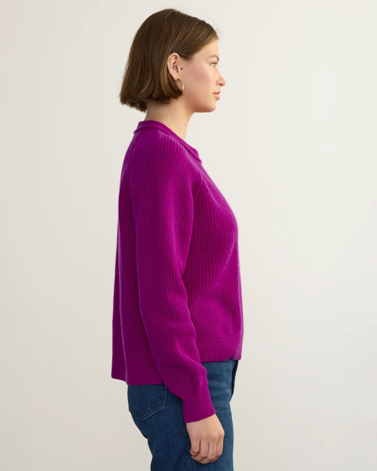 Margaret O'Leary Clothing Brittany Pullover in Magenta
