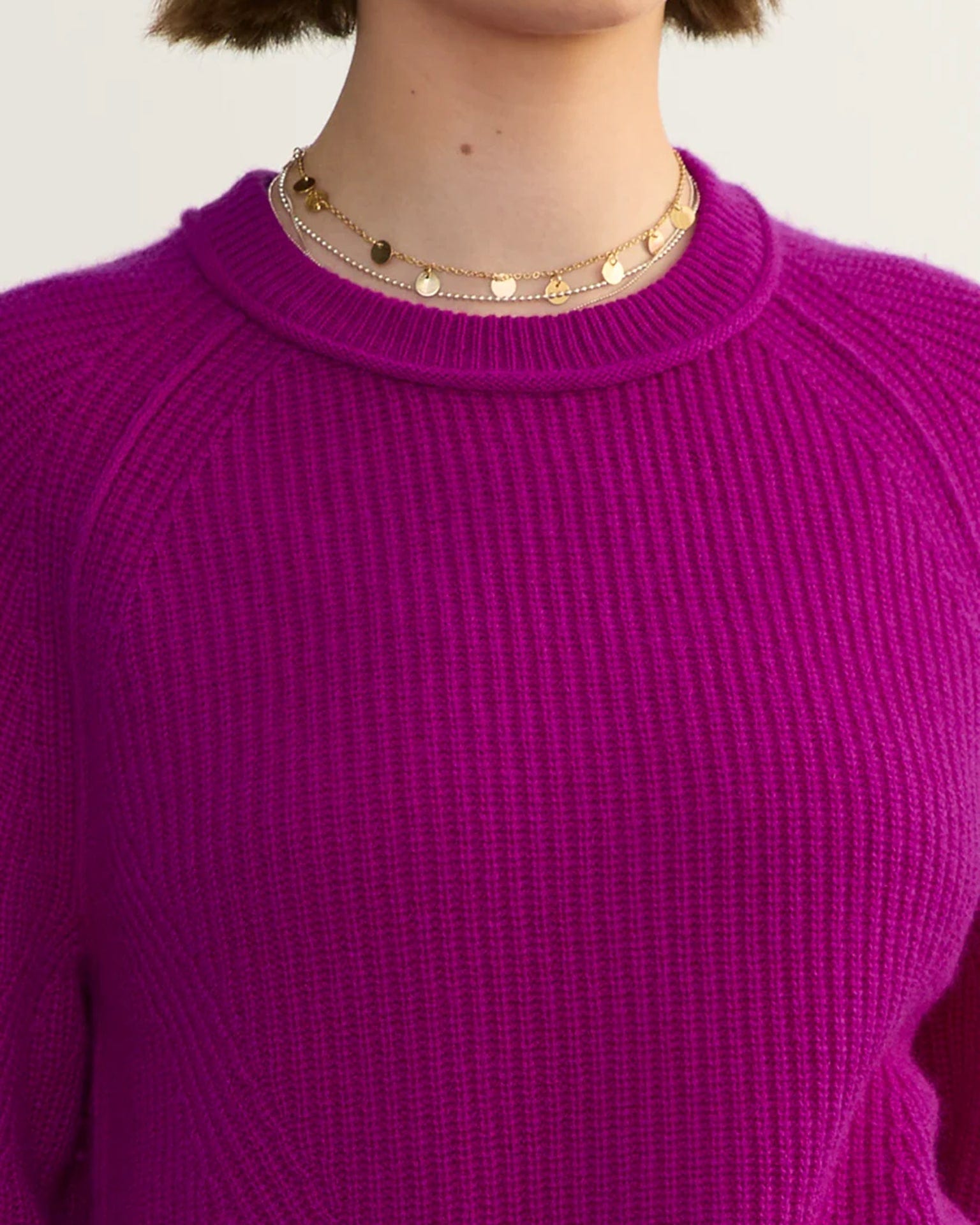 Margaret O'Leary Clothing Brittany Pullover in Magenta