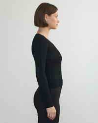 Margaret O'Leary Clothing Scoop Neck Pullover in Black