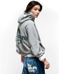 Lnl Backprint Heather Superyumm Fluff Pullover Hoodie in Heather Surplus